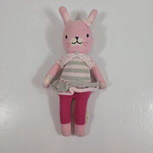 Cuddle And Kind Doll Plush Hand Knit Chloe The Bunny Pink Stuffed Toy